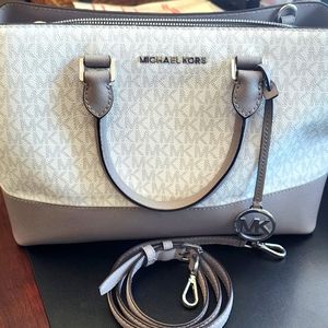MK purse handbag large grey